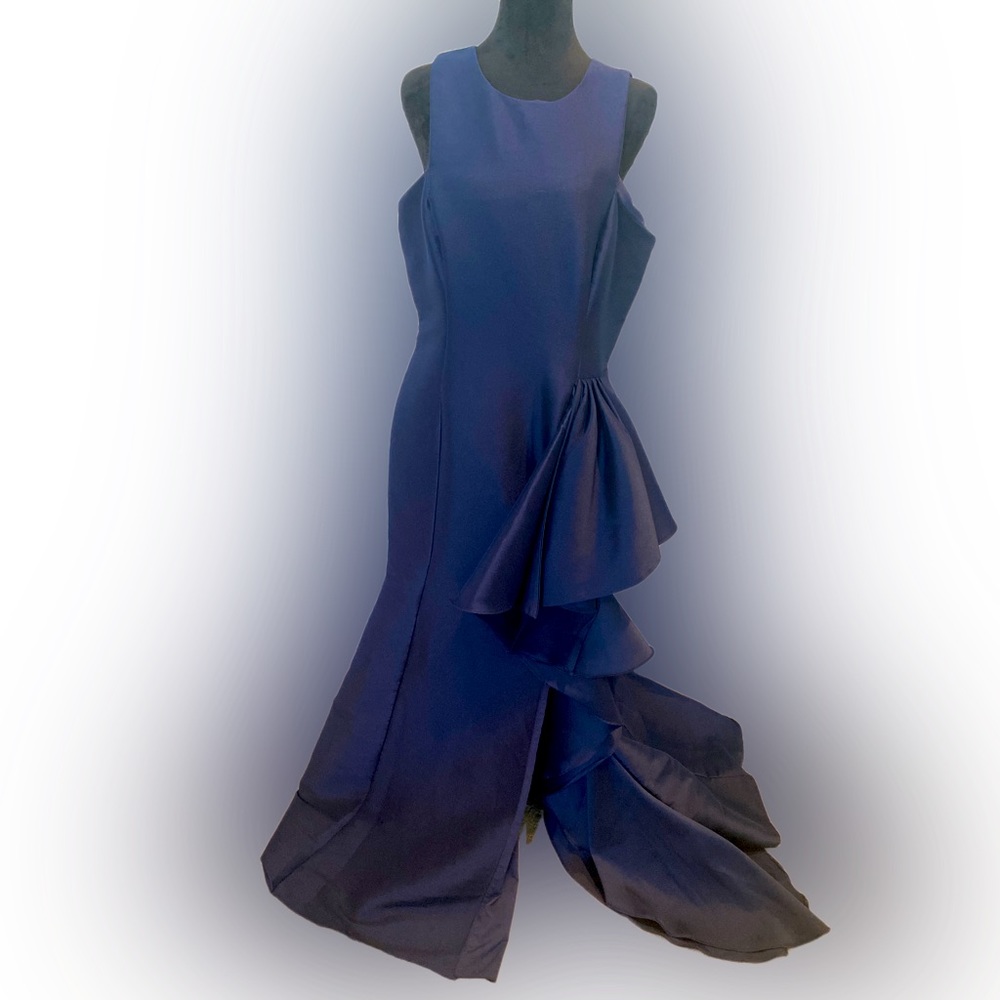 Badgley Mishka Formal Gown in Navy Blue
